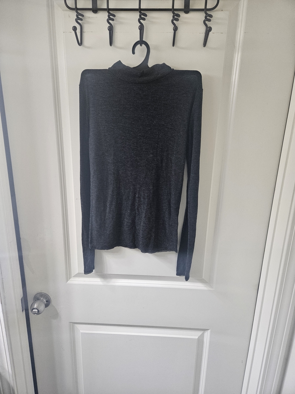 Topshop Charcoal Gray Lightweight Turtleneck Sweater - Picture 2 of 8